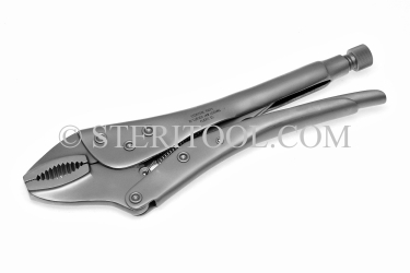 #10014 - 5"(125mm) Stainless Steel Curved Jaw Locking Pliers. locking pliers, curved jaw, stainless steel